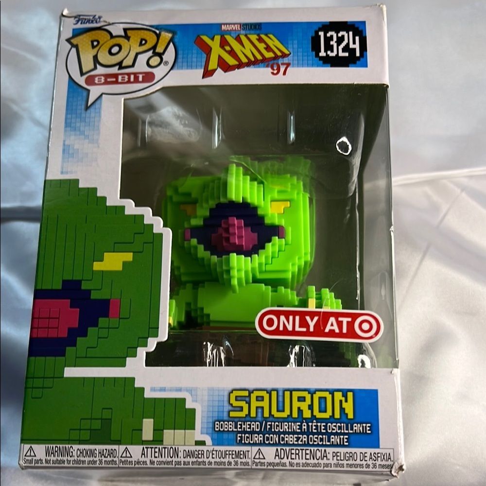 Funko 8-Bit Sauron Pixel Figure - Neon Green and Purple